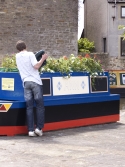 Narrowboat planters